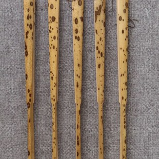 9寸18方天然老梅鹿斑竹水滴头湘妃竹苏工折扇空白扇面文玩礼品扇