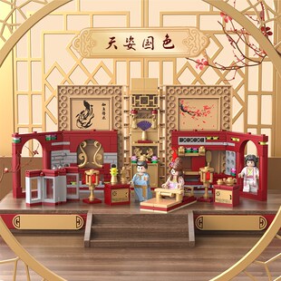 迪库三国小侠空城计场景积木书儿童益智拼装玩具男孩拼插拼图礼物