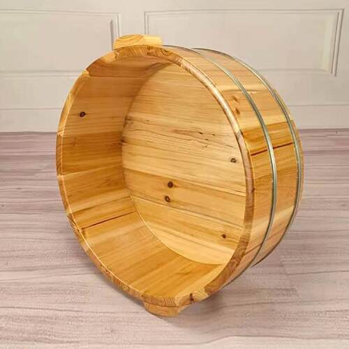 老式泡脚木桶脚桶木桶泡脚桶老式木盆易款木头儿童洗脚盆带按摩粒