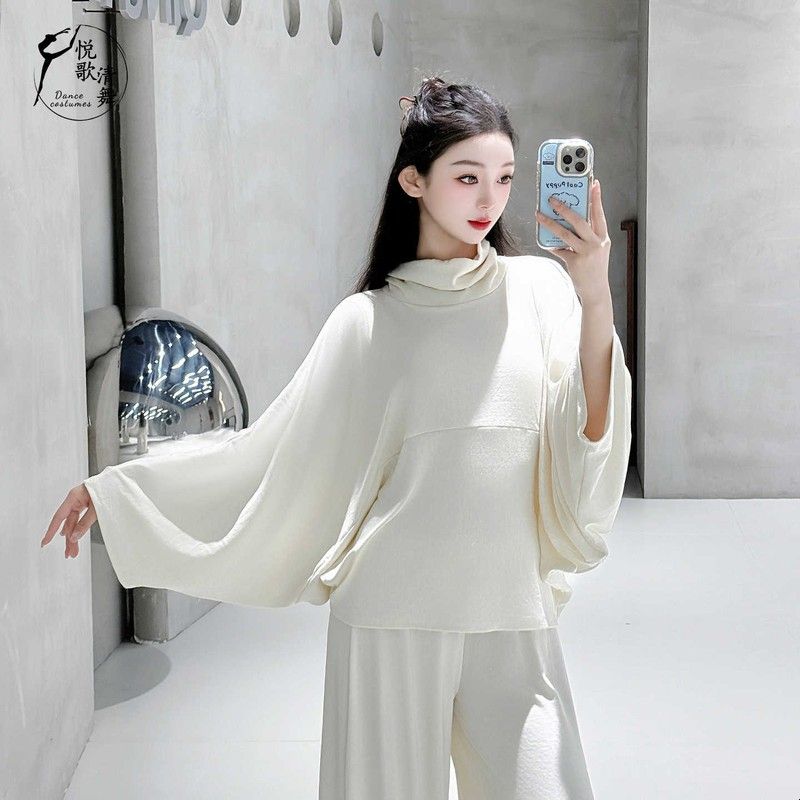 舞蹈练功服一整套秋冬加厚2025新款古典舞服装套装宽松现代舞上衣