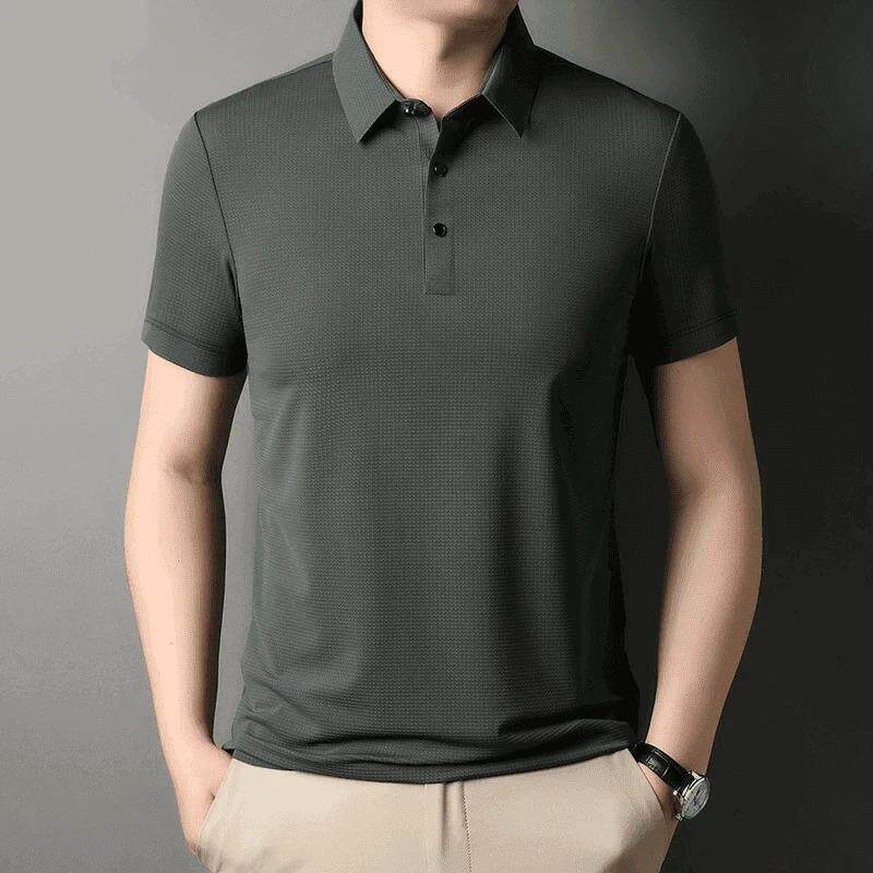 龙华格彦君服饰3夏季新翻领polo衫短袖T恤男商务休闲冰丝无痕上衣