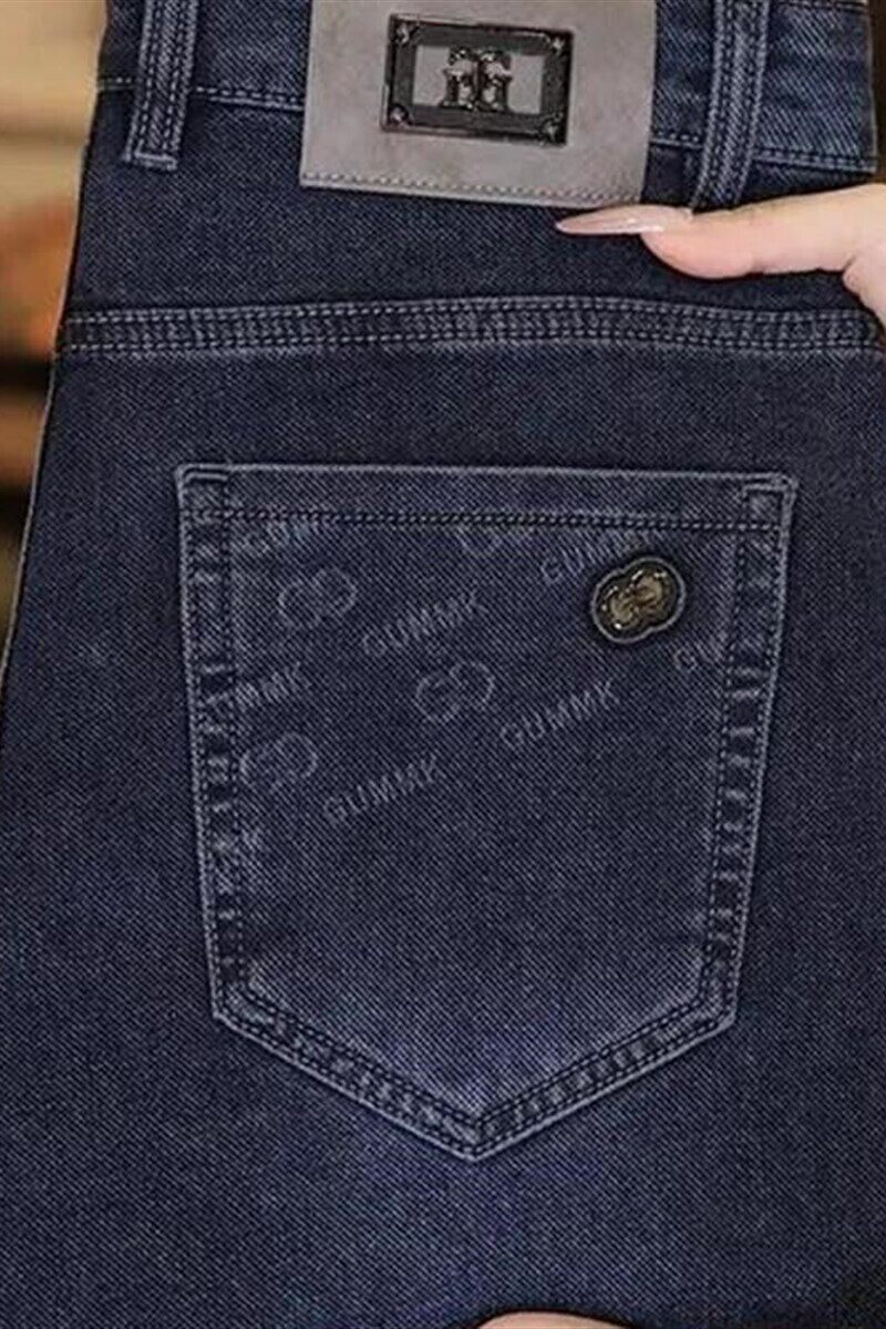 LHMN轻奢男装秋季牛仔裤商务休闲宽松直筒弹R力百搭爸爸装黑色男