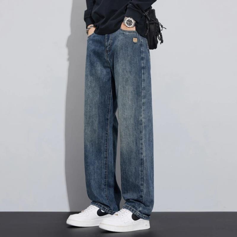 衣术家设计直筒h牛仔裤男士春秋季新款美式高街宽松休闲裤2025