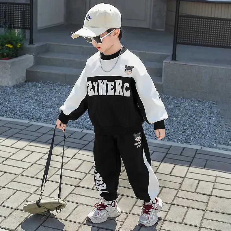 诗意服饰小筑男童秋装o哪吒套装儿童印花卡通卫衣运动休闲两件套