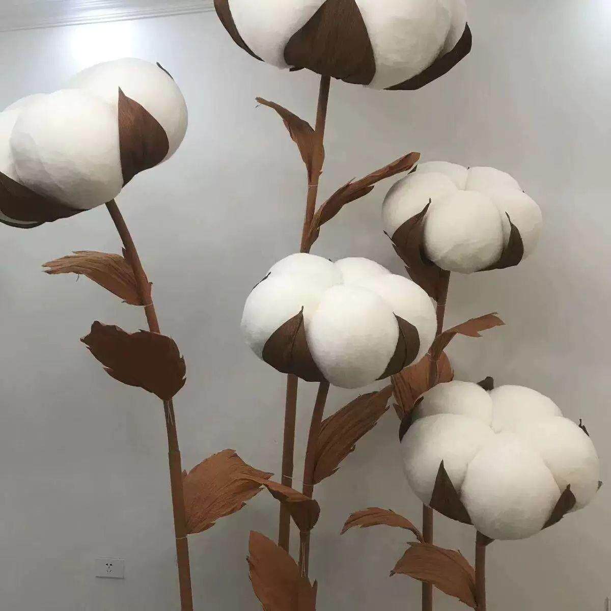 大型手工棉花婚礼商场装饰橱窗美陈道具婚庆摄影布置纸艺花