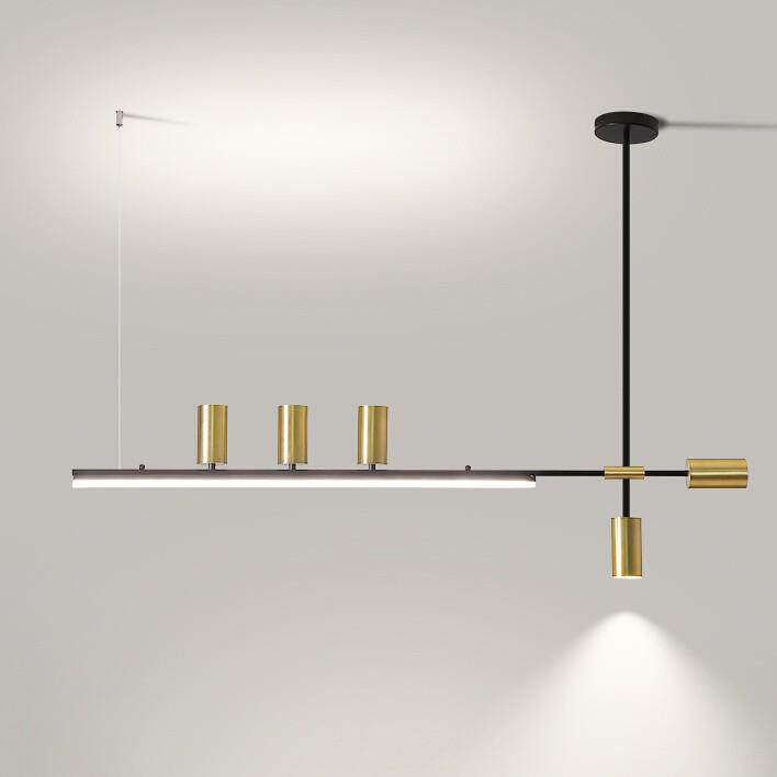 长条餐厅吊灯意式极简2025新款轻奢艺术设计师款吧台餐桌中山灯具