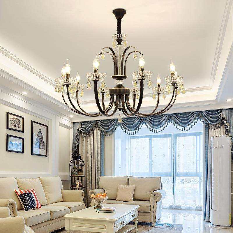 美式复古铁艺吊灯轻奢创意水晶灯客餐厅卧室灯个性服装店蜡烛灯具,电子元器件市场,集成电路（IC）,淘宝优惠券,粉丝福利购,淘宝优惠卷