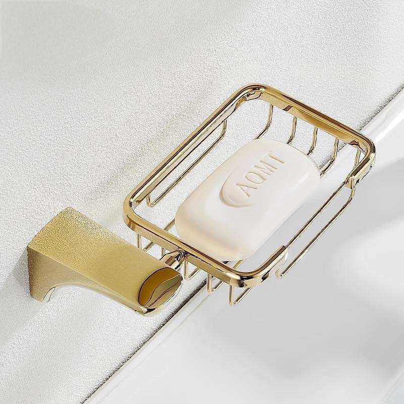 肥皂盒家用高档香皂盒双层沥水置物架不锈钢高级壁挂式墙上免打孔