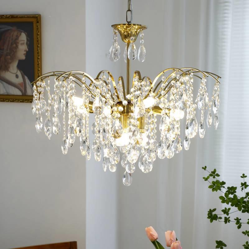法式复古卧室餐厅客厅美式中古仿意大利轻奢灯具水晶吊灯