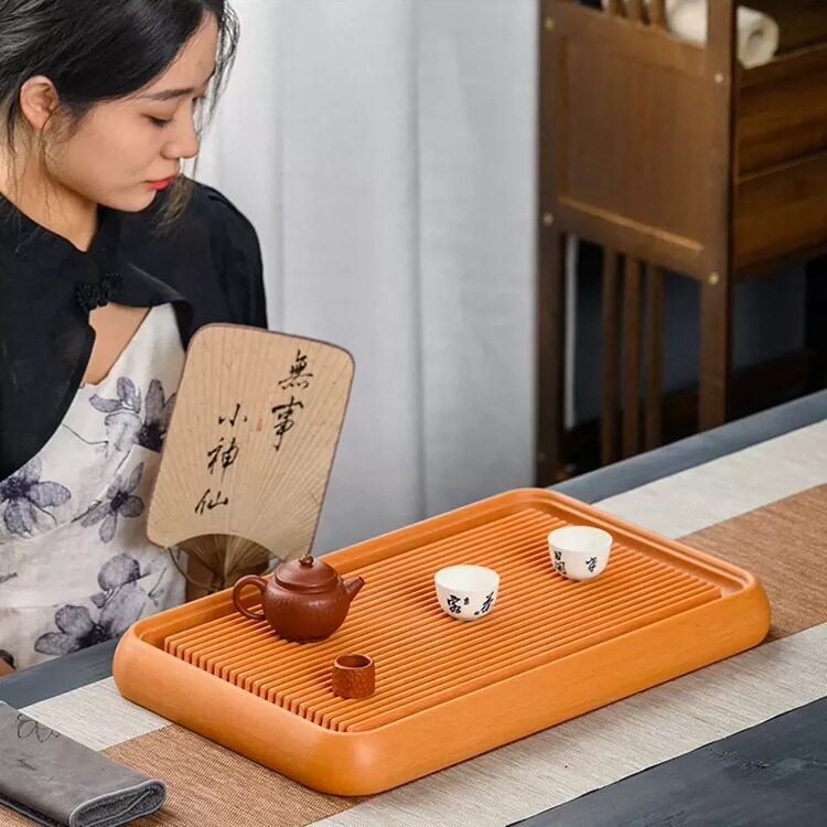 高端中式电木原胚茶盘土豪金