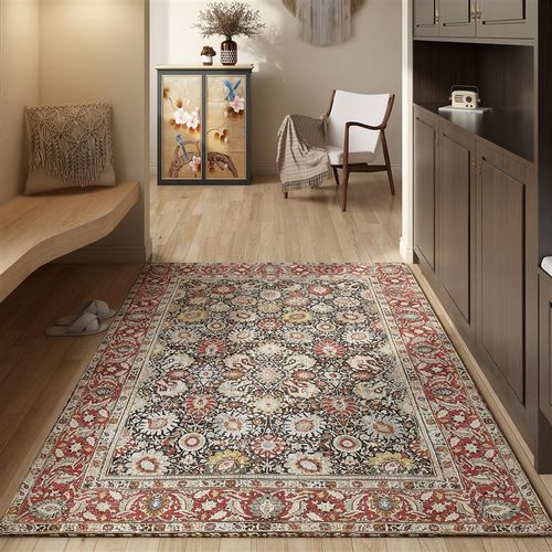 欧式复古入户门地垫进门s门垫高端定制家用地毯可裁剪防滑玄关脚