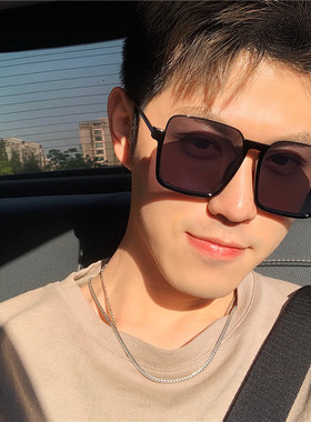超大框韩版潮男士方形大胖圆脸z显瘦开车司机防紫外线墨镜太阳眼