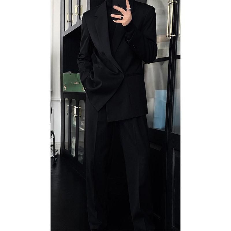 龙叨叨2025定制款高级简约西z装套装男士修身正装西服西裤订婚男