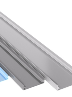 灰白灰蓝色行线布线槽卡扣滑盖塑料PVC配线槽盖板25 30 35X 40506