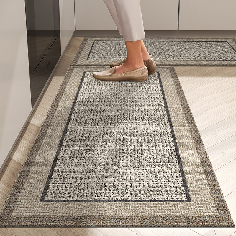 轻奢厨房地垫防滑防油进门口耐脏脚E垫防水专用可擦免洗地毯可裁