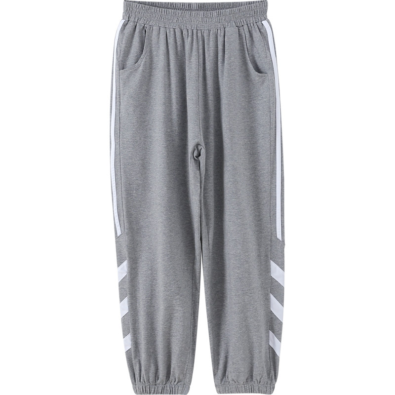 大男童九分裤夏薄j款宽松胖中大童男裤子青少年男孩夏天八九分长