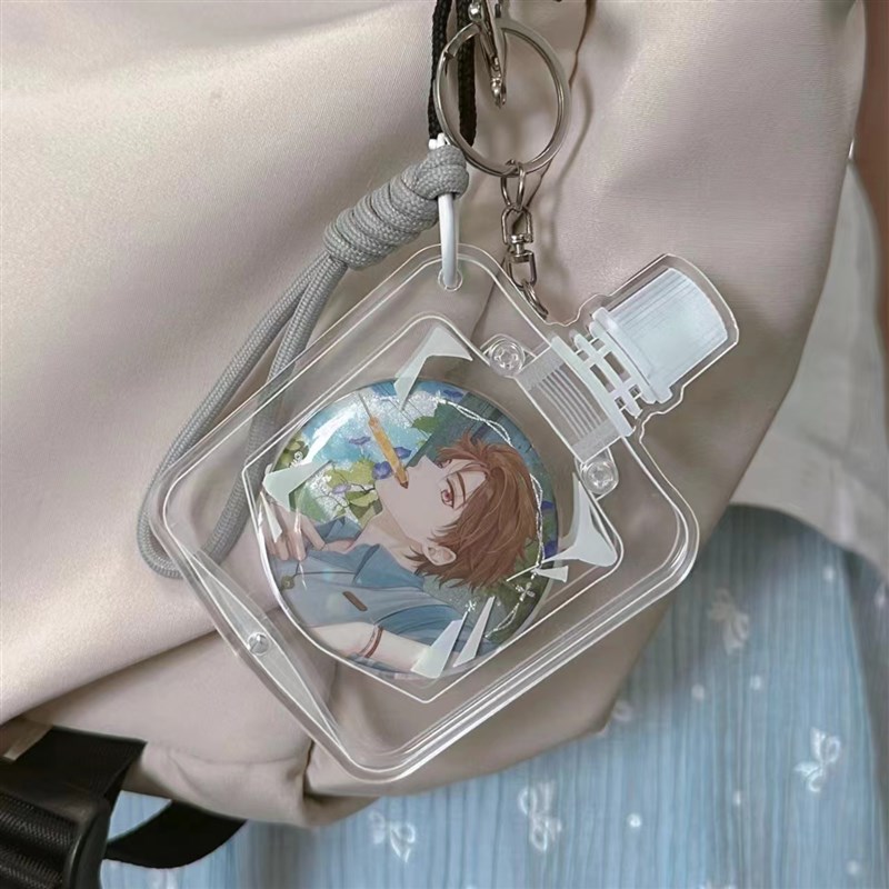 我推吸吸果冻谷美亚克力吧唧徽章保护套58mm谷子T收纳包挂件钥匙