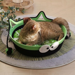 通用耐磨耐抓自嗨球T一体可水洗保暖 编织猫窝宠物窝四季 夏季 新款