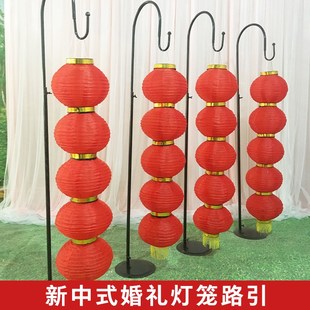 新款 弯钩路引婚庆道具灯笼挂钩单钩铁艺花球路引婚礼用品结婚 中式