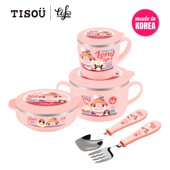 TISOU爱婴小铺儿童不锈钢吃饭勺叉辅食大碗饮水杯学生餐具套装