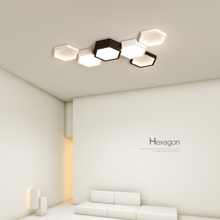 创意卧室灯简约led吸顶灯中山客厅灯几何书房灯餐厅房间灯具