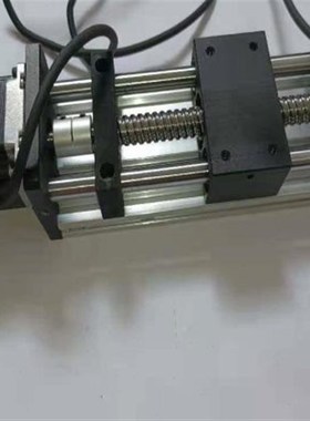 80宽双光轴滚珠j丝杆滑台精t密模组装42或57步进马达直线导轨工作