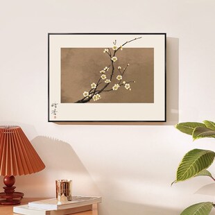 新中式 饰画免打孔电闸遮挡盒客厅餐厅墙面配电箱挂画 简约电表箱装