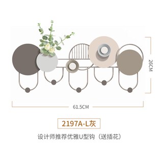 饰轻奢入户门后衣服架衣帽挂钩 创意进门玄关挂钩免打孔墙上收纳装