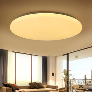 36W72W黄光暖光色温3000K 24W LED超薄吸顶灯圆形儿童房灯12W 18W