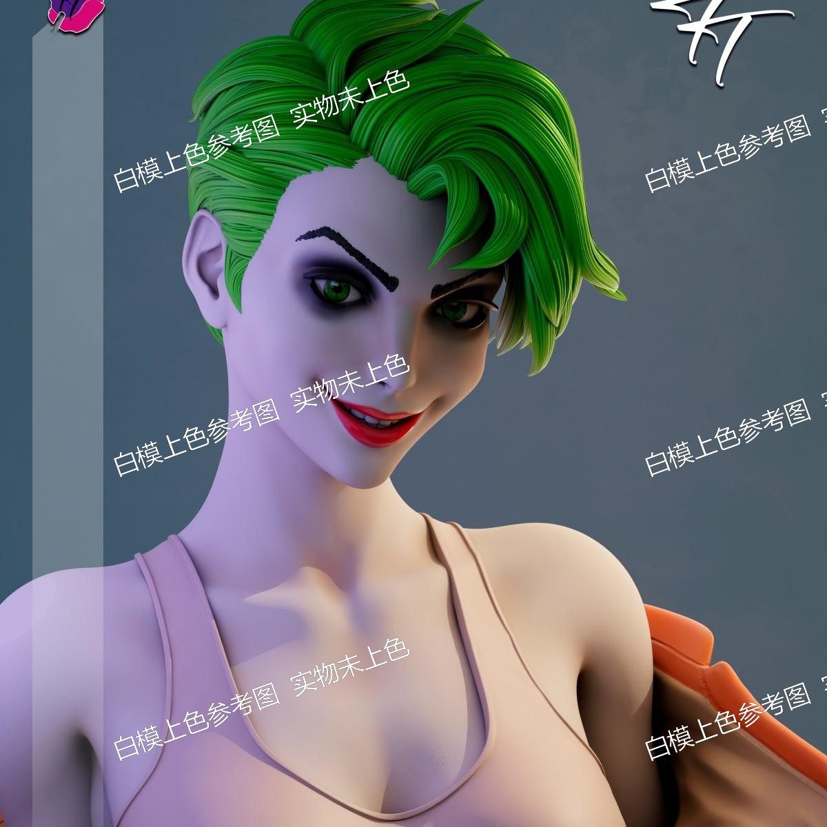 独家gk现货白模DC漫画 小丑3d打印模型上色练习雕像高颜值