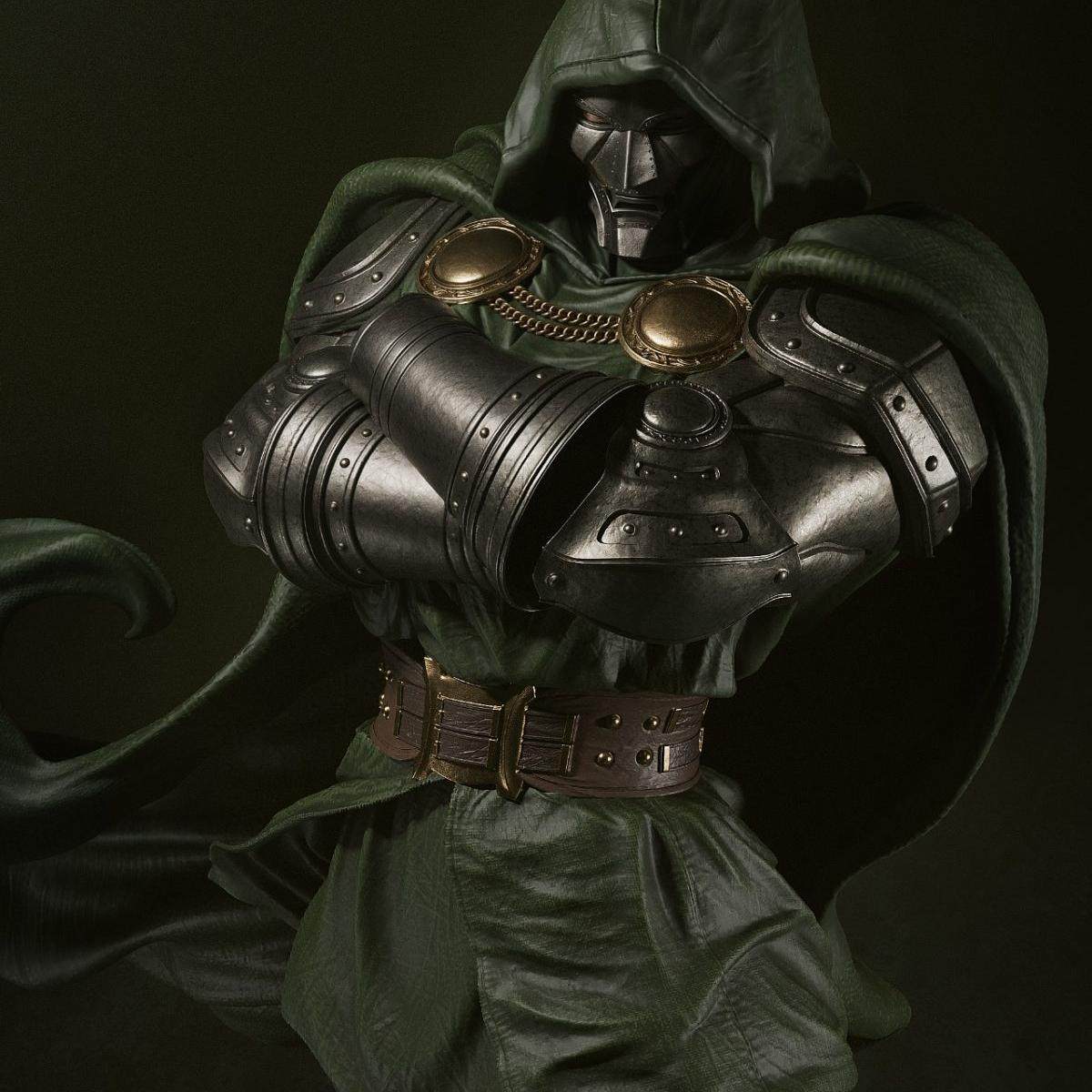 独家gk白模漫威神奇四侠毁灭博士3d打印模型白模上色练习高颜值