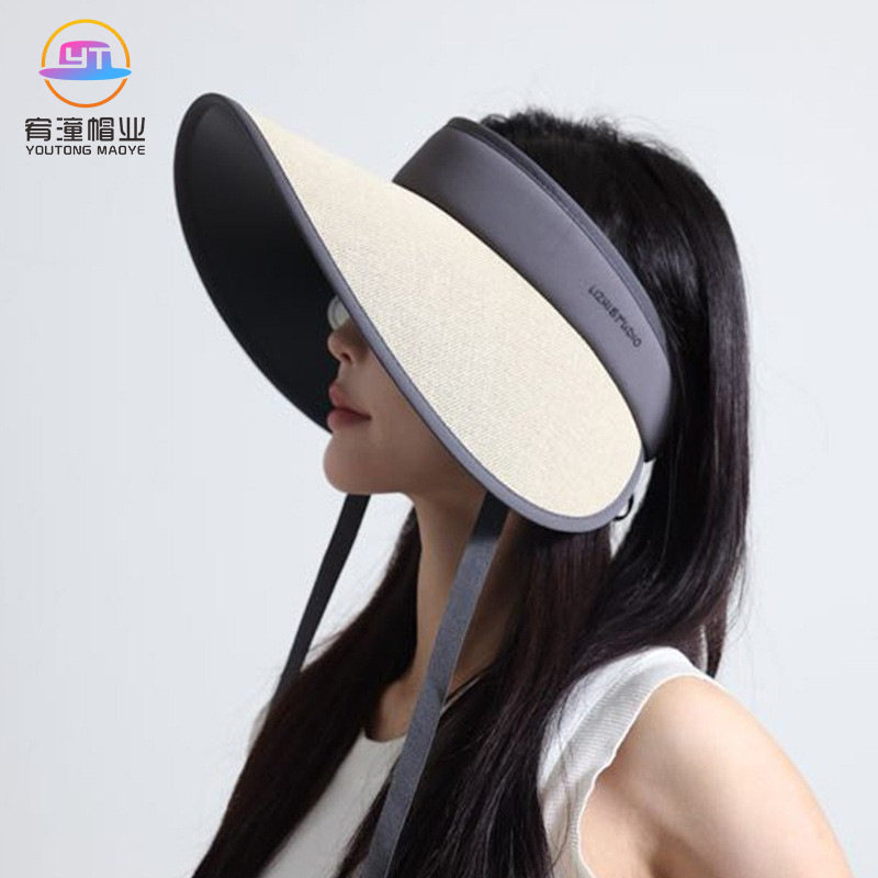 环绕式大帽檐遮阳防晒帽女新款全遮脸防紫外线气质系带出游