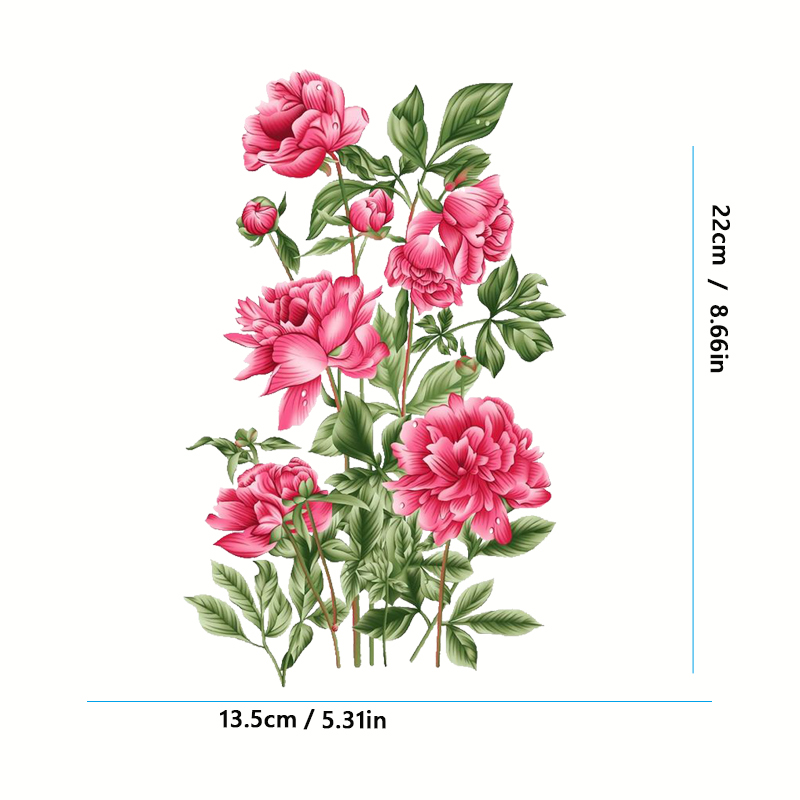 印花花卉熨斗熨烫烫画贴字母热转印烫印烫画织布料辅料装饰烫画