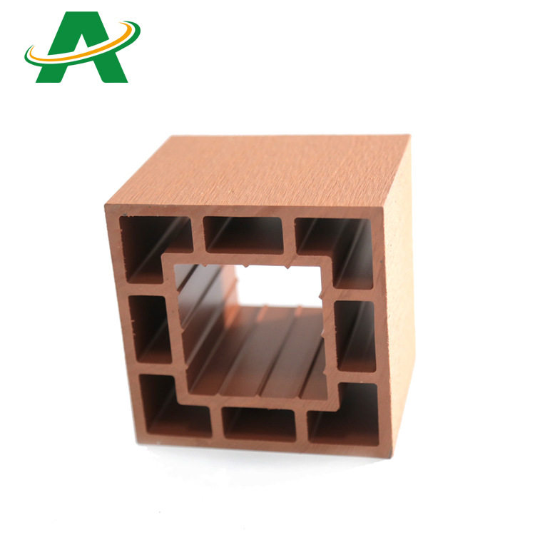 120*120木塑立柱塑木WPC葡萄架栏杆扶手柱子PE材料廊架柱子户外