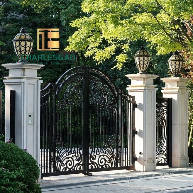 铁艺庭院大门农村自建房家用大铁门 欧式花园别墅门对开院子大门
