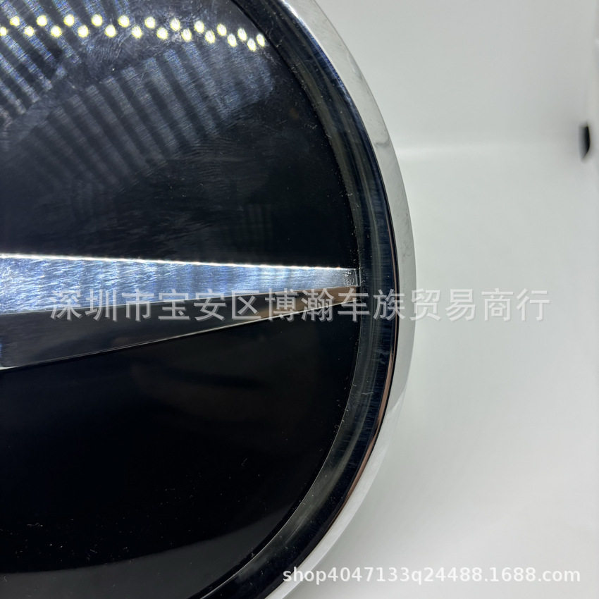 适用于奔驰W205 W213大标 新C E级改装中网镜面大标 3D水晶车标志