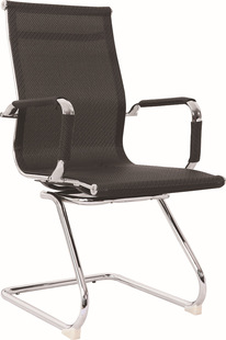 屈尚铂诗乐黑网中背钢网椅夏日透气办公接待会议洽谈椅盟敖斐司盟