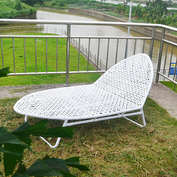 户外家具室外庭院阳台仿古藤椅折叠午休休闲小憩藤靠背椅厂家批发