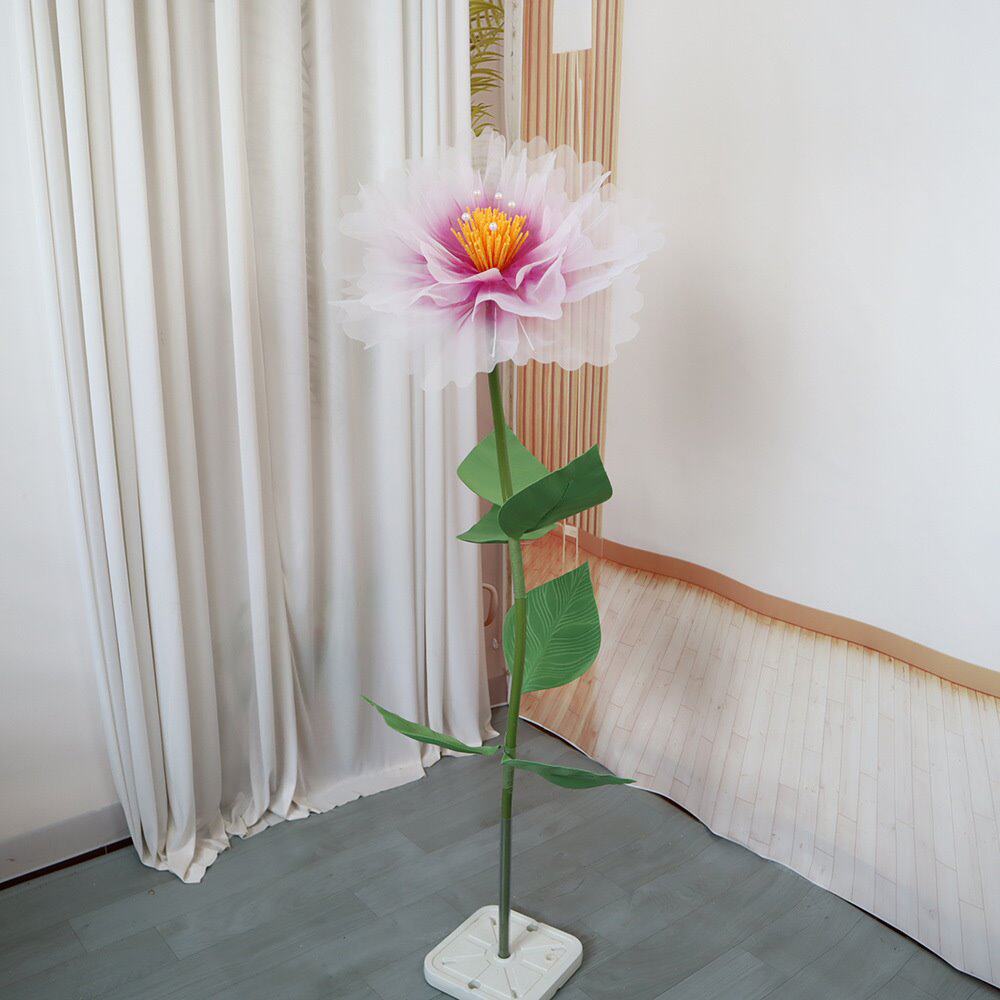 大型仿真纱花橱窗花婚礼活动装饰活动场地布置仿真牡丹套装批发