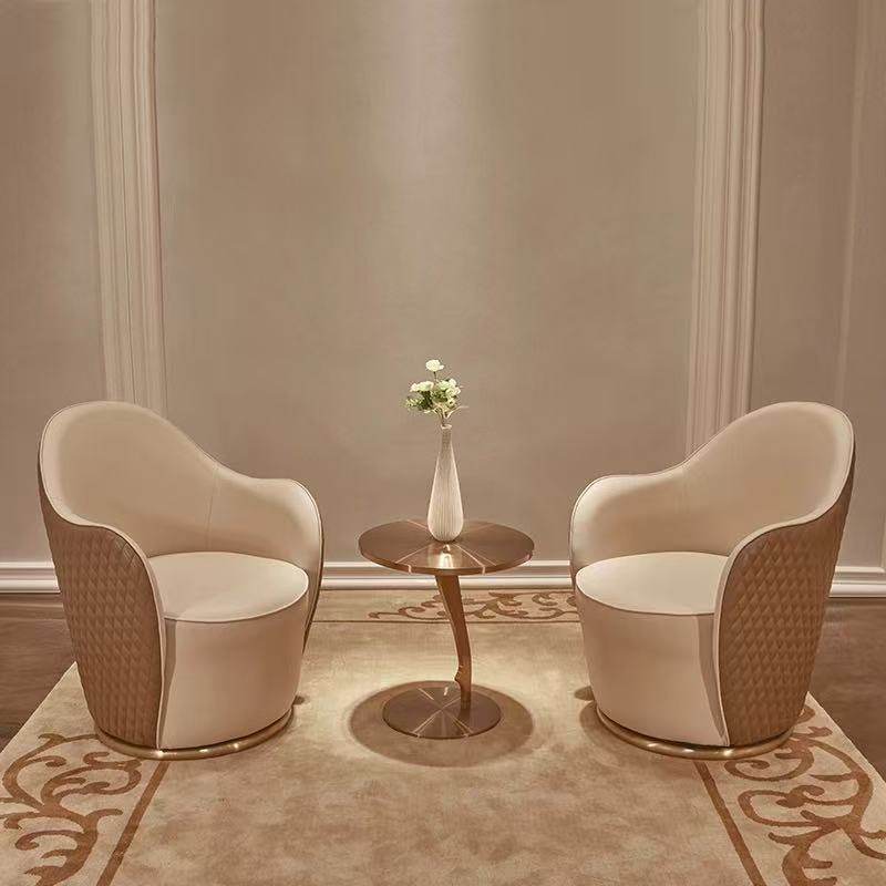 轻奢单人沙发椅懒人旋转椅设计师款酒店接待洽谈椅客厅阳台休闲椅