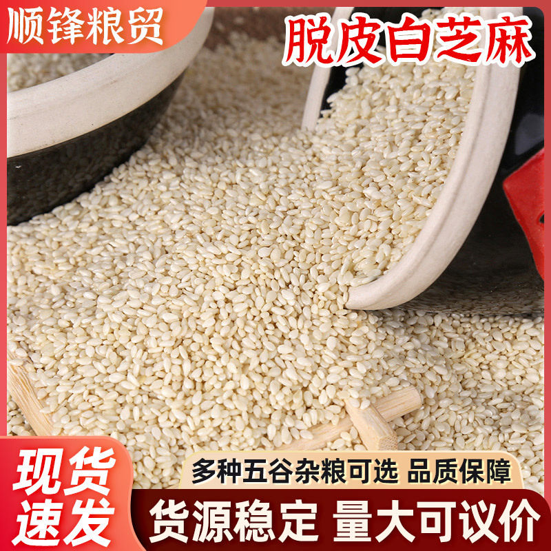 脱皮白芝麻批发供应食品馅料水洗生芝麻仁量大优惠袋装脱皮白芝麻