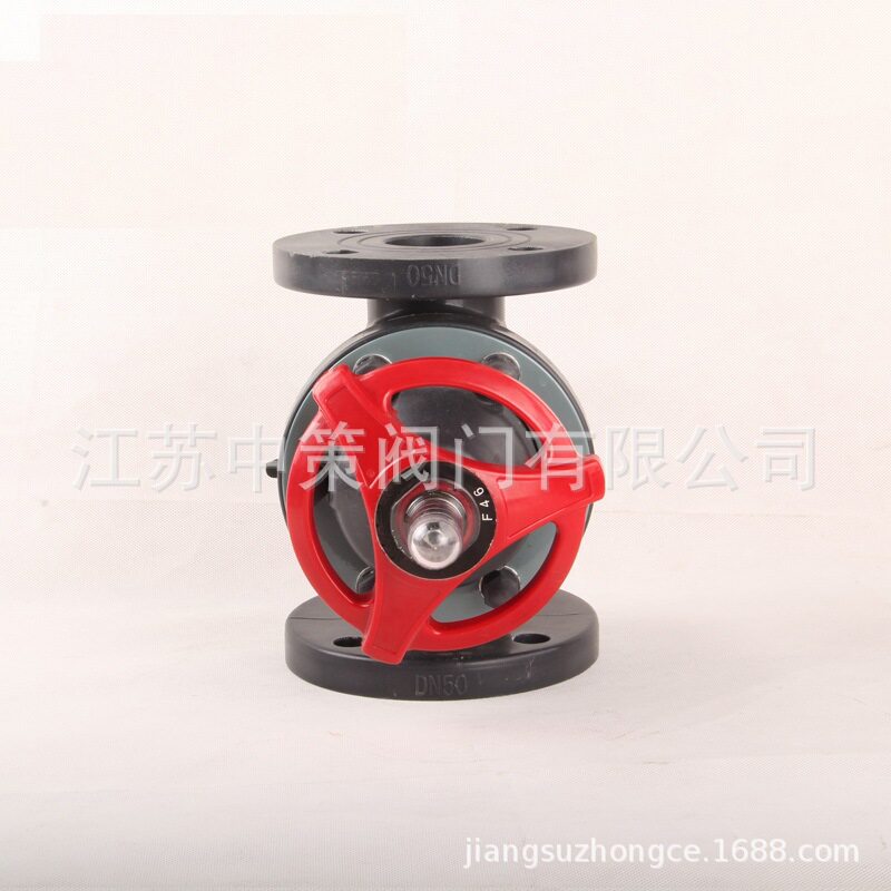G41F-6S手动FRPP塑料闸阀 UPVC PVC隔膜阀石油化工塑料法兰隔膜阀