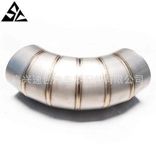钛合金消声器排气管用钛弯头90度102*1mm6片1.5D