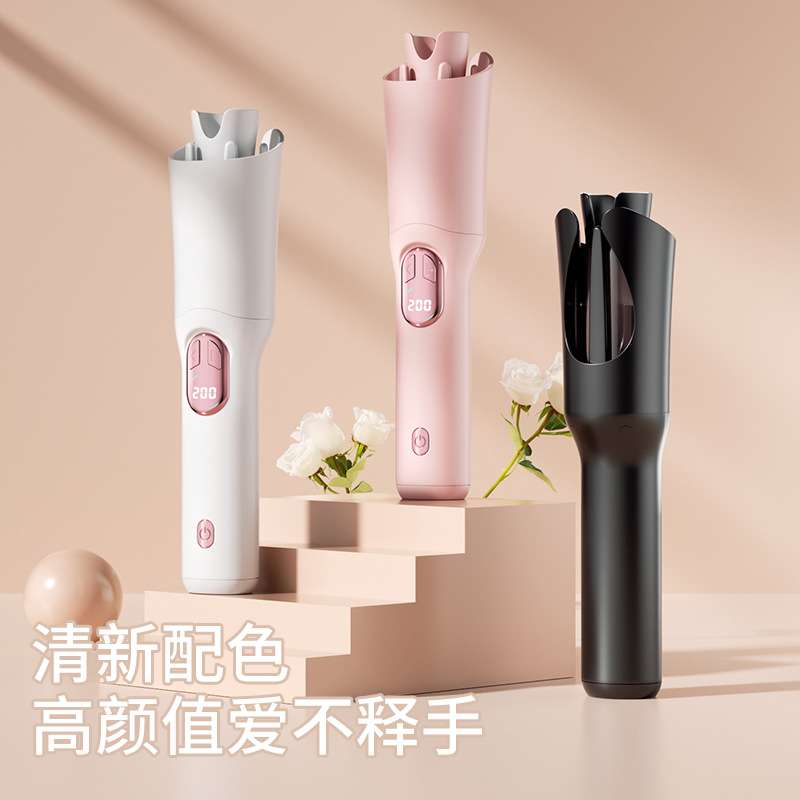 2025新款液晶USB充电32MM加热蛋卷烫发卷发器家用无线便携卷发棒