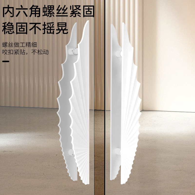 欧式个性实木玻璃门拉手黑白