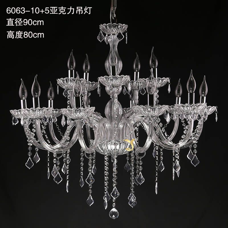 新款婚庆道具水晶灯路引仪式亭水晶吊灯婚礼堂欧式亚克力装饰吊灯