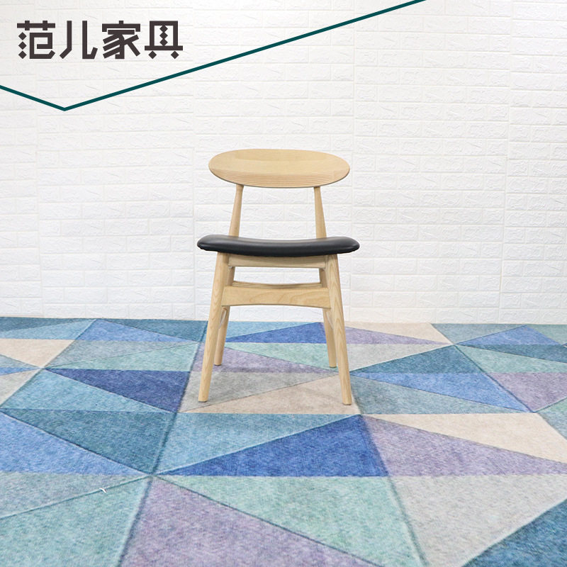 北欧经典设计师实木简约现代时尚靠背餐椅丹麦经济型牛角餐椅