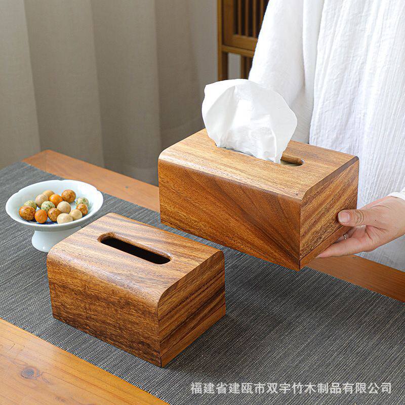 胡桃木制餐厅纸巾盒家用酒店客厅卧室卫生间抽纸盒桌面多用途收纳