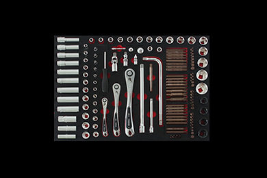 131件套筒/旋具头工具托组套