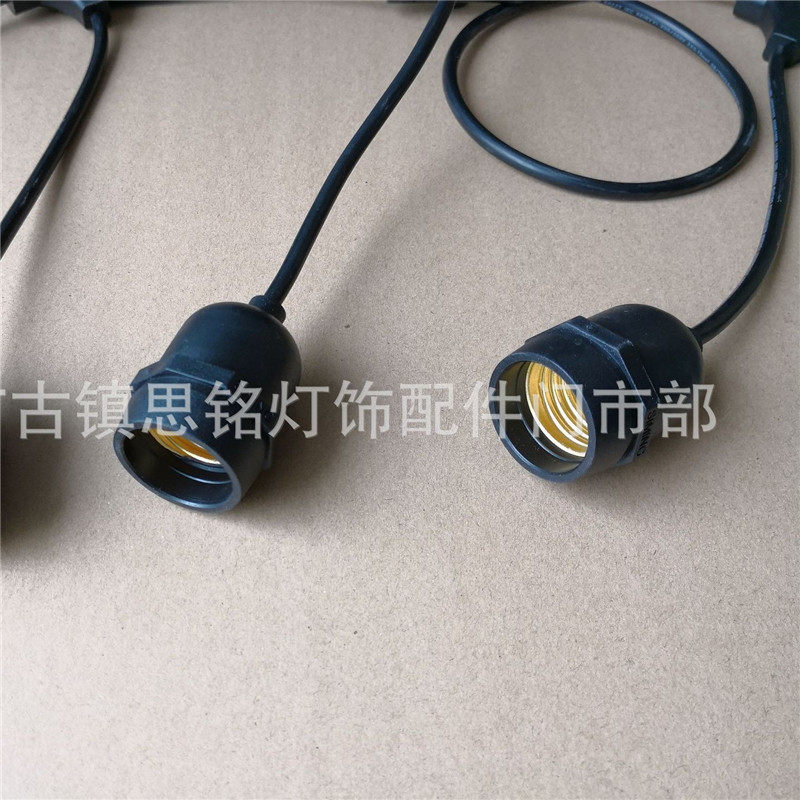 源头厂家SIMING欧规E27E26防水串联灯头灯15CM间距30个头4.65米长